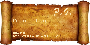 Pribill Imre névjegykártya